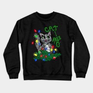 Cat Gifts, Merry Christmas Catmas Tree Cat & Christmas Tree Funny Gift Crewneck Sweatshirt